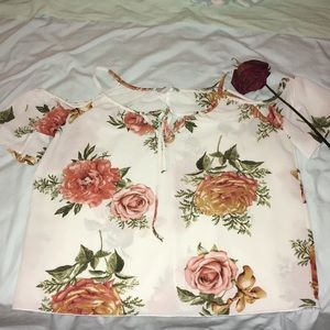 rose cut shoulder top